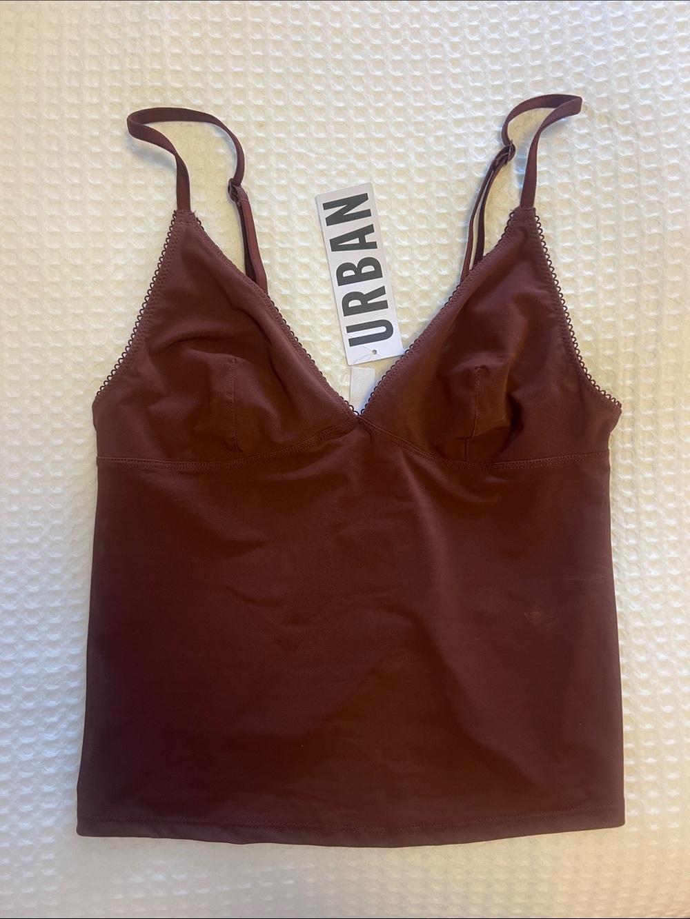 Urban Outfitters Maroon V-Neck Bralette Cami